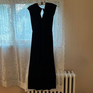 Black v-neck jumpsuit